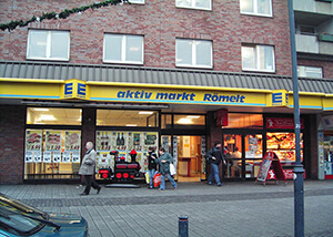 German EDEKA supermarket lighting