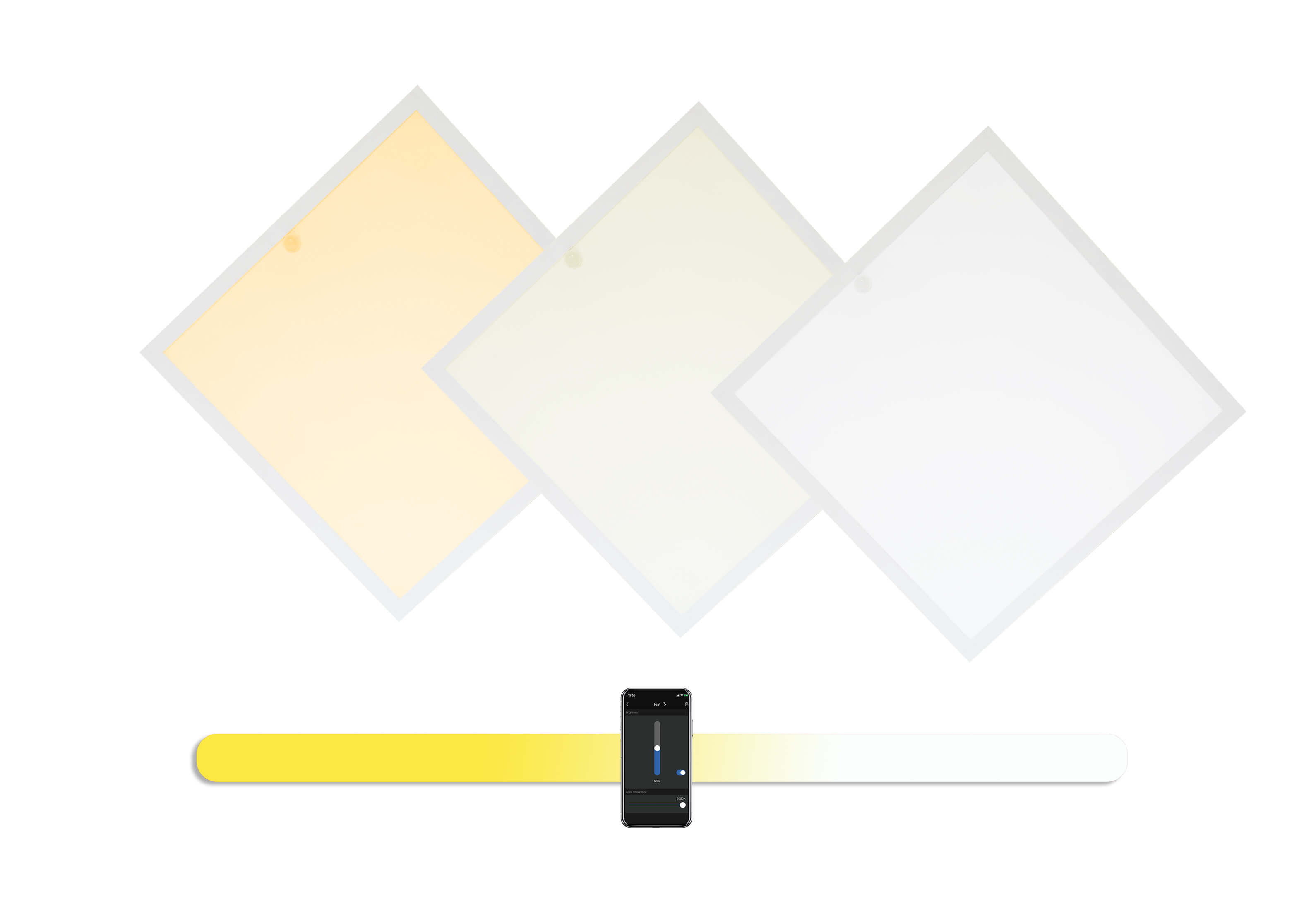 smart lighting control flat led ceiling light panels